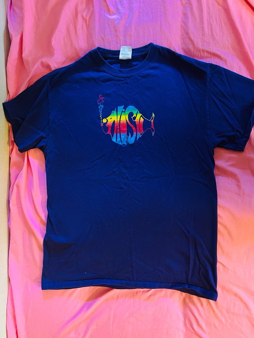 Vintage Men's Purple Graphic Phish T-Shirt - Rainbow Print